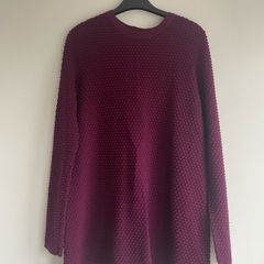 COS burgundy textured top size small