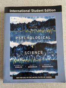 Psychological Science 7th Edition International Student Edition + Unused Access Code