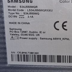 Samsung gaming monitor widescreen 34 inches in perfect working order comes with two hdmi cables and power supply the monitor comes with 5 years warranty with cex i have the bill of sale thanks for looking has 2 hdmi ports 80 euros no less