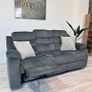 Houston 3 Seater Recliner Sofa,grey Free Delivery Image 3