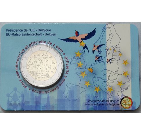 Belgium 2 Euro Brilliant Uncirculated Coin 2024 - EU Presidency - 2 Euro Commemorative Coin