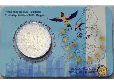 Belgium 2 Euro Brilliant Uncirculated Coin 2024 - EU Presidency - 2 Euro Commemorative Coin