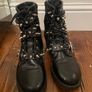 Black studded faux leather boots with buckle size 39 (uk 6) Image 2