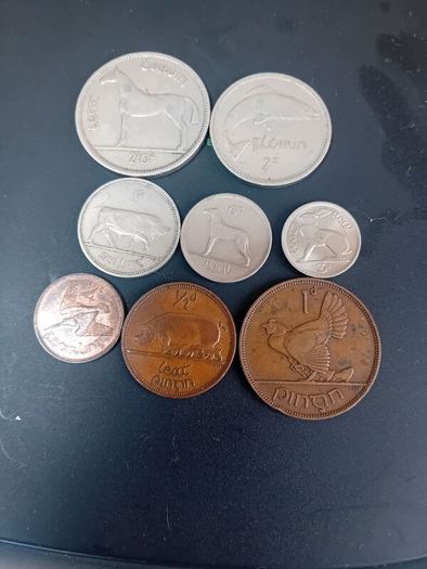Full set pre decimal Eire coins