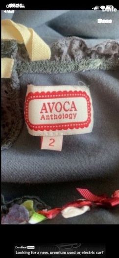 tunic  dress Avoca size (2) 12 Bnwt grey neck detail