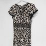 Pre Owned Savida Black & Cream Floral Midi Dress with Lace Detail Image 4