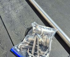 Curtain pole brushed chrome
