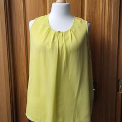 M&S lime sleeveless blouse, Size 20