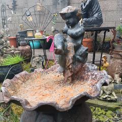 Cast iron bird bath