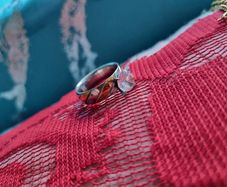 Stainless Steel Two Tone Wedding Band Ring