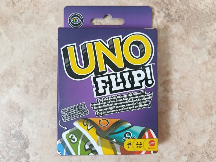 UNO Flip! Card Game 2-10 Players 7+ Mattel - Flip the deck, change the game! New