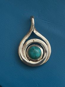 Turquoise & Silver Pendant