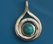 Turquoise & Silver Pendant
