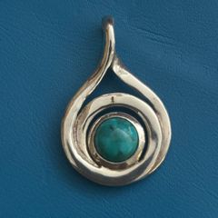 Turquoise & Silver Pendant