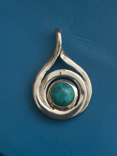 Turquoise & Silver Pendant