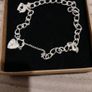 Real solid silver Bracelet with two solid silver Image 2