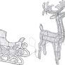160 LED Reindeer with Sleigh Reindeer Figures with Timer Christmas Lighting for Outdoor and Indoor Use Christmas Figure Image 5