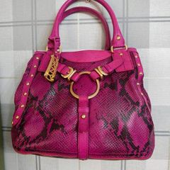 Rare vintage dkny Purple Snake Print Bag Y2K McBling Satchel