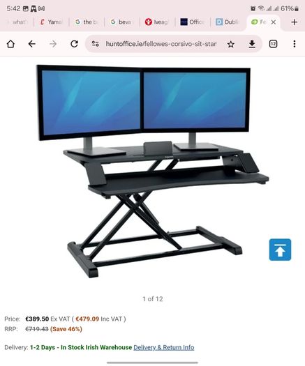 Sit-Stand desk workstation