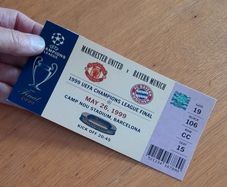Manchester Utd v Bayern Munich Souvenir Ticket Champions League Final 1999