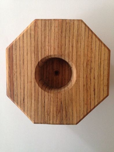 Octagonal Wooden Candle Holder
