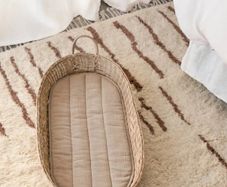 Olli Ella Bayu Baby Changing Basket with Luxe Organic Cotton Liner
