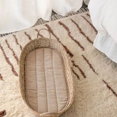 Olli Ella Bayu Baby Changing Basket with Luxe Organic Cotton Liner