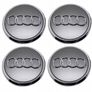 4 x Audi Alloy Wheel Centre Caps 61mm Silver Image 2