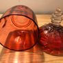 Antique Victorian Hand Blown Cranberry Glass Jar Image 9