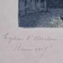 A rare trio of original etchings by Marcel Augis (pseudonym of H. Dupont). Provenence, etchings stamp.1914, rare antique art prints Image 6