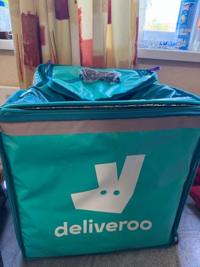 Deliveroo Bag Helmet Gloves Mask