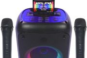 Portable Karaoke Machine With Bluetooth, 2 Wireless Microphones, 60w Speaker, Lights Effects, Records Singing, Rechargeable (FREE POSTAGE)