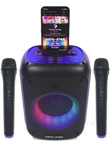 Portable Karaoke Machine With Bluetooth, 2 Wireless Microphones, 60w Speaker, Lights Effects, Records Singing, Rechargeable (FREE POSTAGE)