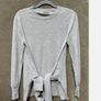 Offers Welcome Please- Whistles Grey Tie - Front Knit - Sweater - Size L Image 10