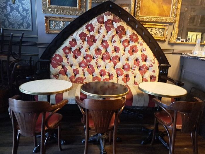 Cafe chairs / couch /Gaggia Coffee Machine