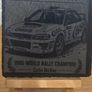 Classic Rally Legends Engraved Slate Coaster Set Image 3