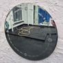 Vintage Art Deco circular etched design 1930s Mirror Image 3