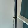Made.com Modern Floor Lamp. Black & Brass with Frosted Glass Globe Image 5