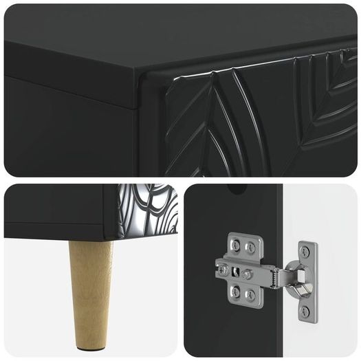 Bathroom Storage Cainet DELFT Black 59.5 x 31 x 80 cm