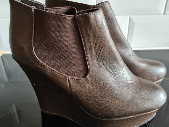 Brown Wedge Boots - Brand New!!! Never Worn!!!