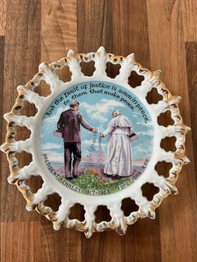 JFK & Pope John XXIII Commemorative Wall Plate