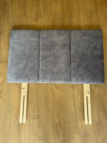 Single grey headboard