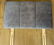 Single grey headboard