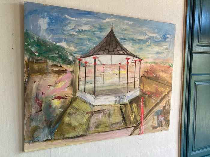XL Original Painting of Bray Bandstand Wicklow Ireland Original Irish Art