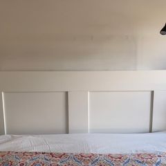 IKEA BRIMNES Headboard with Storage Compartment (White - Double/King)