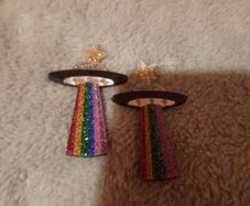 funky ufo earrings