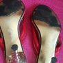 Worn red heels size uk3 Image 5
