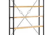 5-Tier Bookcase 140x30x180 cm Solid Mango Wood