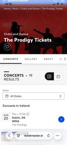 Prodigy tickets x 2
