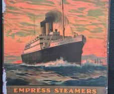 Canadian Pacific shipping, Vintage Style Metal Sign .